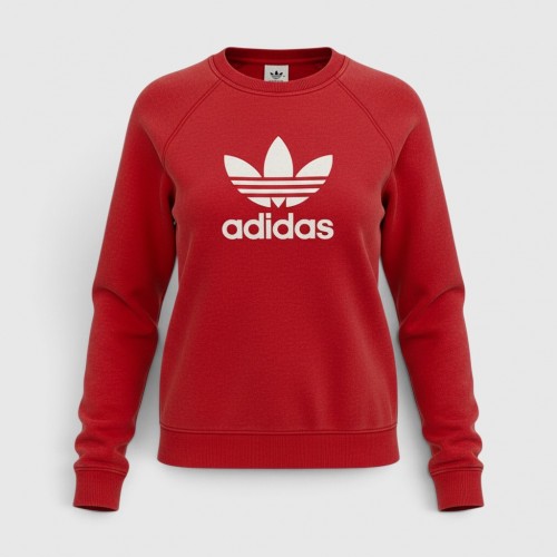 Adidas Originals Γυναικείο Φούτερ Trefoil Κόκκινο / Pre Owned